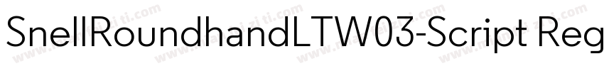 SnellRoundhandLTW03-Script Regular字体转换